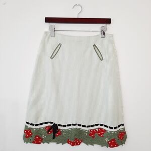 Vintage Snak Anthropologie Berry Lace Skirt 2